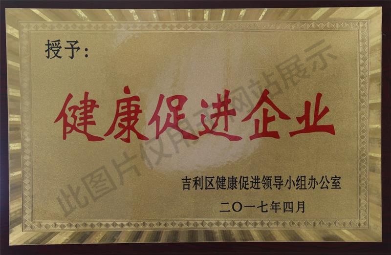 设计公司健康促进企业奖牌