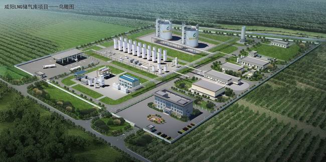 1咸阳LNG储气库项目鸟瞰效果图